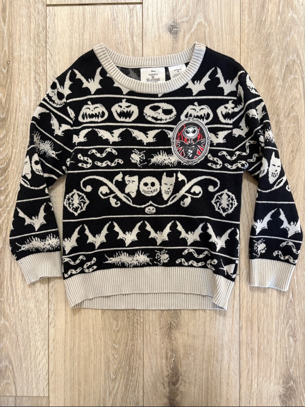 Disney The Nightmare Before Christmas Knit Sweater - Black & Cream